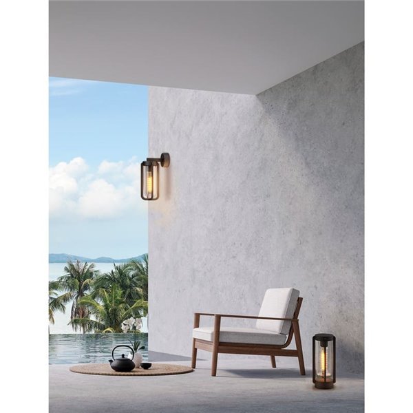 Aplique de pared para exterior Antracita Texturado VEGA, E27 15W (No incl.), IP65