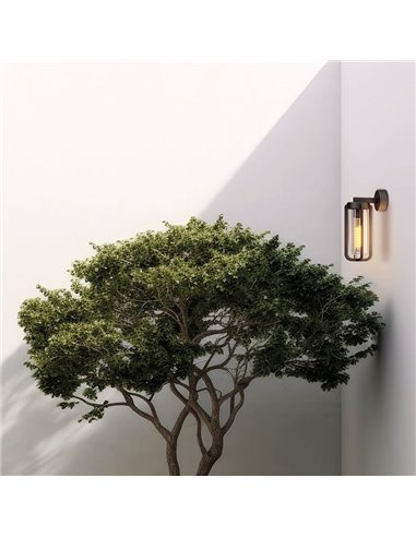 Aplique de pared para exterior Antracita Texturado VEGA, E27 15W (No incl.), IP65