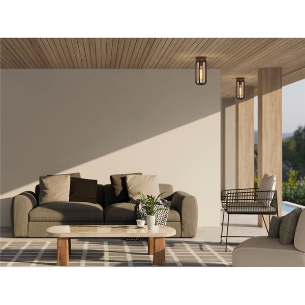 Plafonnier extérieur VEGA Anthracite Texturé, E27 15W, IP65