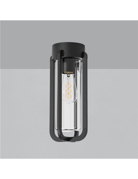 Plafón de Techo exterior VEGA Antracita Texturado, E27 15W, IP65