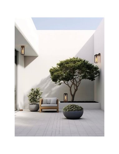 Baliza de Exterior VEGA Antracita Texturado, E27 15W, IP65