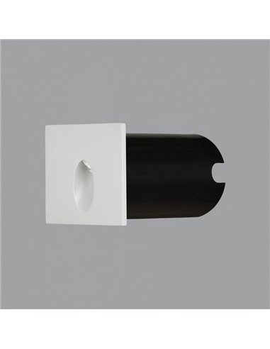 Baliza empotrable LED de suelo para exterior VIRGO blanco Texturado, 3W 3000K 60lm, IP65