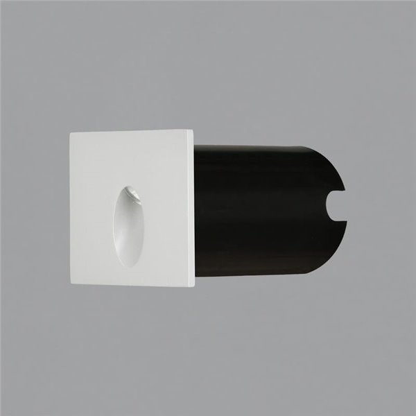 Baliza empotrable LED de suelo para exterior VIRGO blanco Texturado, 3W 3000K 60lm, IP65