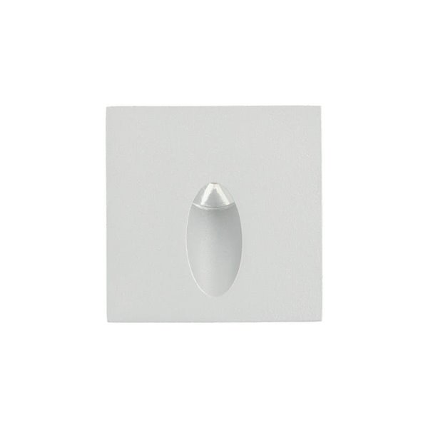 Baliza empotrable LED de suelo para exterior VIRGO blanco Texturado, 3W 3000K 60lm, IP65