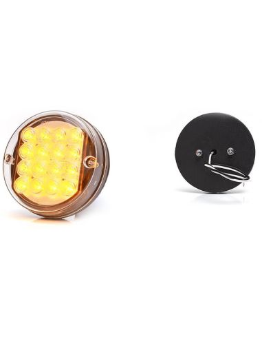 Piloto LED intermitente redondo rectangular 2A 12V Homologado y Estanco W32 170