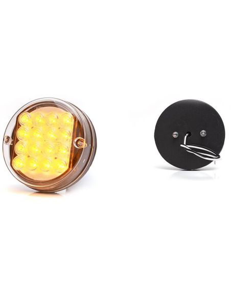 Piloto LED intermitente redondo rectangular 2A 12V Homologado y Estanco W32 170