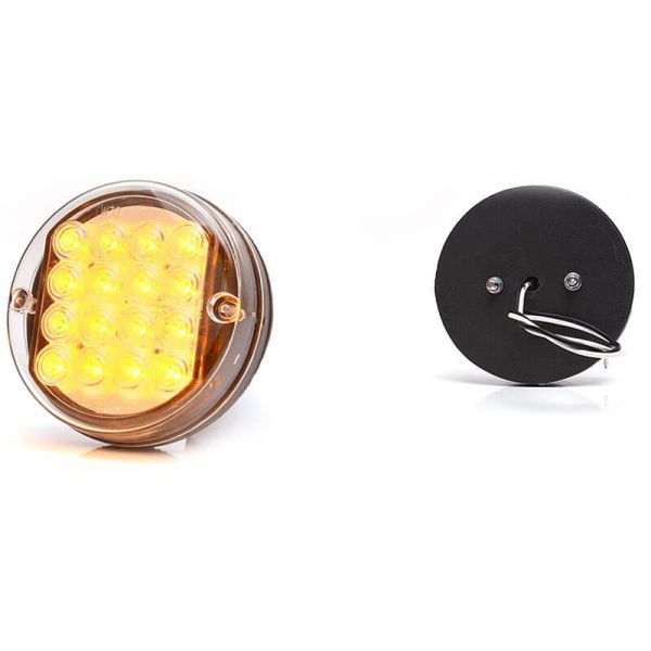 Piloto LED intermitente redondo rectangular 2A 12V Homologado y Estanco W32 170