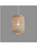 Lámpara Colgante VIVIAN de Ratán Natural con Kit Blanco Texturado, LED E27 15W (no incl.)