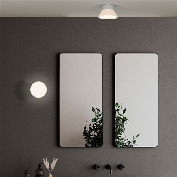 Aplique de Pared LED para exterior YES Blanco, 4W 2700K 315lm, IP65