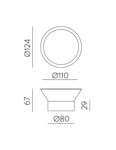OUI Applique murale extérieure LED blanche, 4W 2700K 315lm, IP65