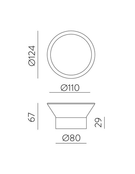 OUI Applique murale extérieure LED blanche, 4W 2700K 315lm, IP65