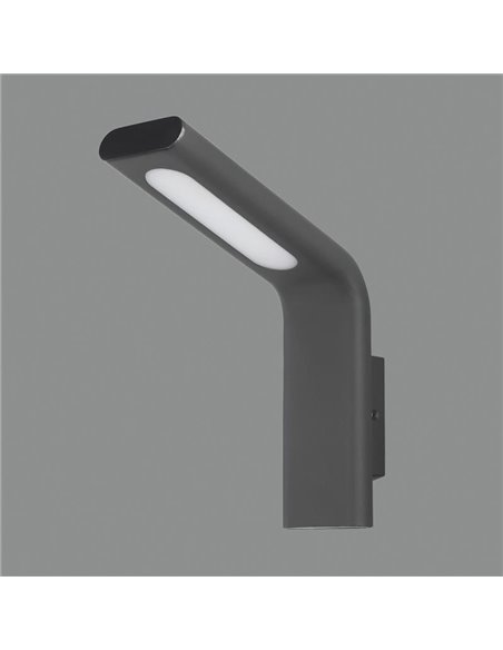 Aplique de Pared para exterior LED ZEN Antracita Texturado, 10W 3000K 720lm, IP65