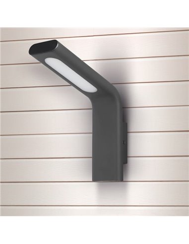 Aplique LED para exterior antracite texturizado ZEN, 10W 3000K 720lm, IP65