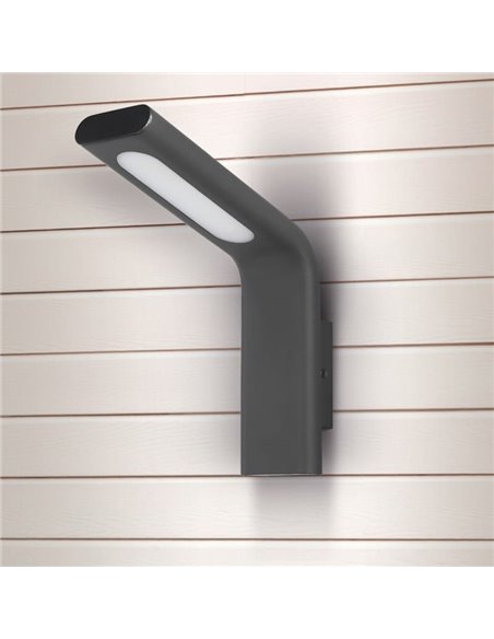 Aplique de Pared para exterior LED ZEN Antracita Texturado, 10W 3000K 720lm, IP65