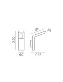Aplique de Pared para exterior LED ZEN Antracita Texturado, 10W 3000K 720lm, IP65
