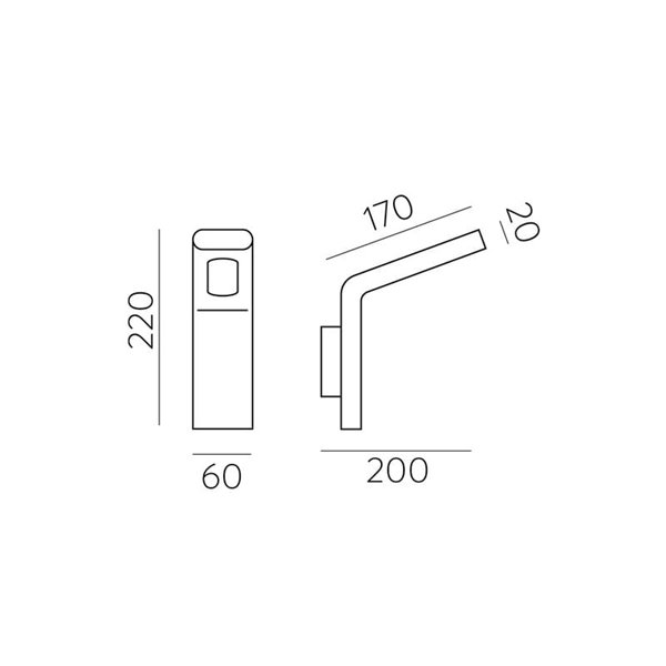 Aplique de Pared para exterior LED ZEN Antracita Texturado, 10W 3000K 720lm, IP65