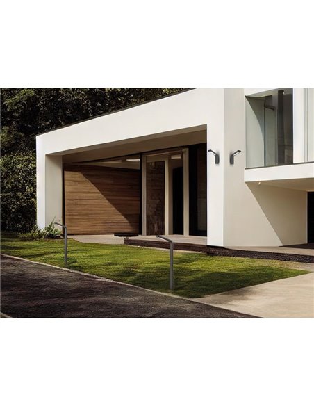 Aplique de Pared para exterior LED ZEN Antracita Texturado, 10W 3000K 720lm, IP65