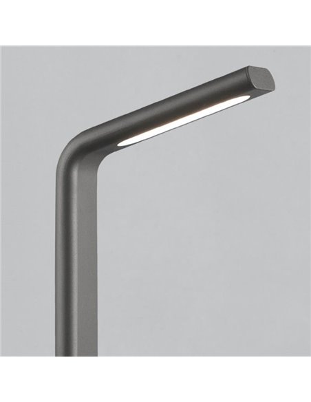 Farol exterior texturizado antracite ZEN, LED 10W 3000K 720lm, IP65 59cm de altura