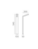 Baliza de Exterior ZEN Antracita Texturado, LED 10W 3000K 720lm, IP65 59cm de altura