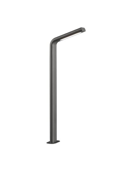 Balise d'extérieur texturée ZEN Anthracite, LED 10W 3000K 720lm, IP65 hauteur 59cm
