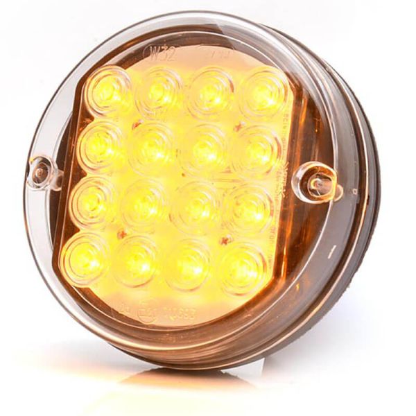 Piloto LED trasero redondo con intermitente 2A 12V Homologado y Estanco W32 Was | LeonLeds