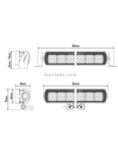 Barra de LED Lazer Lamps ST8 Evolution Homologada para Vehículos 4X4 y Camiones 95 Watios de potencia Negra | LeonLeds