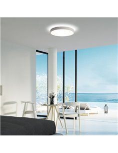 LISBOA Plafon LED Redondo Branco Texturizado, Ø40cm LED 30W 2745lm + 5W 460lm, 3000K/4000K Com e sem Casambi 2