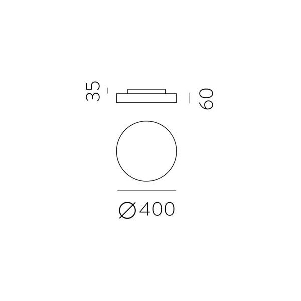 Plafonnier LED LISBOA Rond Texturé Noir, Ø40cm LED 30W 2745lm + 5W 460lm, 3000K/4000K Avec et sans Casambi