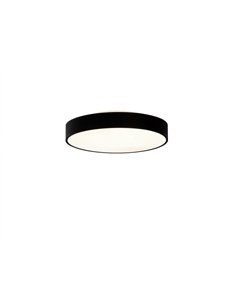 LISBOA Plafon LED Redondo Texturizado Preto, Ø40cm LED 30W 2745lm + 5W 460lm, 3000K/4000K Com e sem Casambi