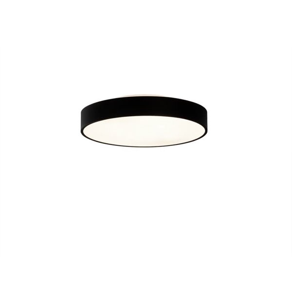Plafón de Techo LED LISBOA Negro Texturado redondo, Ø40cm LED 30W 2745lm + 5W 460lm, 3000K/4000K Con y sin Casambi