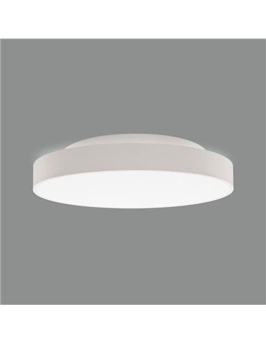 Plafón LED de Techo LISBOA redondo Blanco Texturado, Ø 60cm LED 60W 5490lm + 8W 735lm, 3000K/4000K Con y sin Casambi