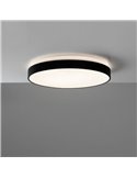 Plafonnier LED LISBOA Rond Texturé Noir, Ø 60cm LED 60W 5490lm + 8W 735lm, 3000K/4000K Avec et sans Casambi