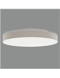 Plafón de Techo LED redondo Blanco Texturado LISBOA, Ø80cm LED 80W 3000K 7320lm + 12W 3000K 915lm, CRI90 CL.I, LED integrado