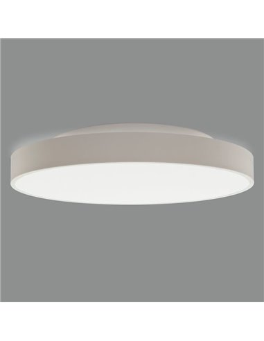 LISBOA Plafond LED redondo branco texturizado, Ø80cm LED 80W 3000K 7320lm + 12W 3000K 915lm, CRI90 CL.I, LED integrado