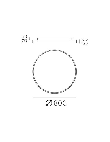 Plafonnier LED rond texturé blanc LISBOA, Ø80cm LED 80W 3000K 7320lm + 12W 3000K 915lm, CRI90 CL.I, LED intégré