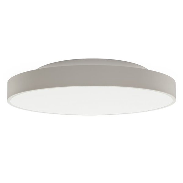 Plafón de Techo LED redondo Blanco Texturado LISBOA, Ø80cm LED 80W 3000K 7320lm + 12W 3000K 915lm, CRI90 CL.I, LED integrado