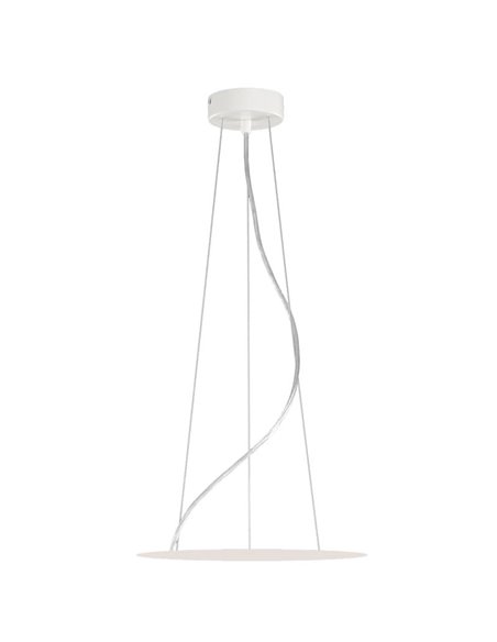 Accesorio de LISBOA Ø40cm 2.5m, Conjunto Colgante instalado cable transparente + 3 tensores de acero + Fijaciones blanco/negro t