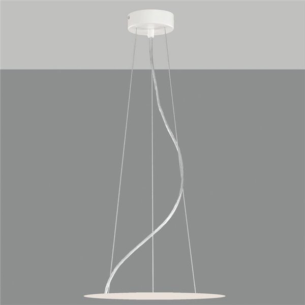 Accesorio de LISBOA Ø40cm 2.5m, Conjunto Colgante instalado cable transparente + 3 tensores de acero + Fijaciones blanco/negro t