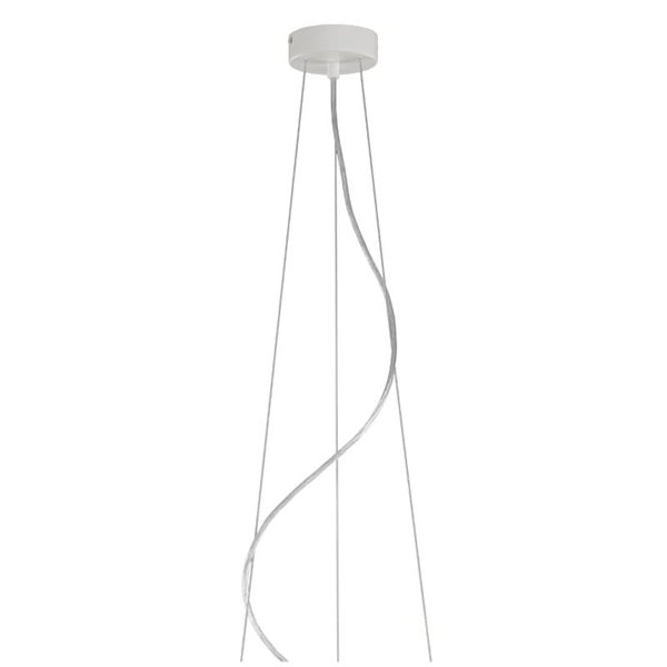 Accesorio de LISBOA Ø60cm 2.5m, Conjunto Colgante instalado cable transparente + 3 tensores de acero + Fijaciones blanco/negro t