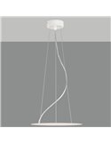 Accessoire LISBON Ø60cm 2,5m, Kit de suspension installé câble transparent + 3 tendeurs acier + Fixations blanc/noir t