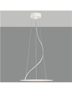 Accesorio de LISBOA Ø60cm 2.5m, Conjunto Colgante instalado cable transparente + 3 tensores de acero + Fijaciones blanco/negro t 2