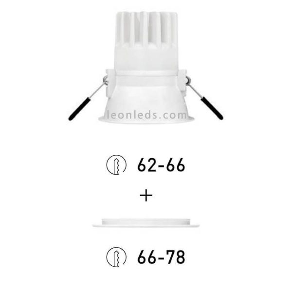 Swap Arkos Light 8W Blanc Noir Doré Gris Rouge 5w Downlight blanc chaud ou blanc naturel | LéonLeds