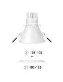 Swap Arkos Light LED Empotrable de diseño 5W talla XL grande Blanco Naranja Doardo Gris metalizado Negro mate | LeonLeds