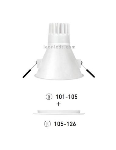 Swap Arkos Light LED Empotrable de diseño 5W talla XL grande Blanco Naranja Doardo Gris metalizado Negro mate | LeonLeds