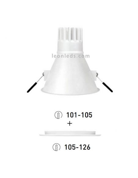 Swap Arkos Light LED Empotrable de diseño 5W talla XL grande Blanco Naranja Doardo Gris metalizado Negro mate | LeonLeds