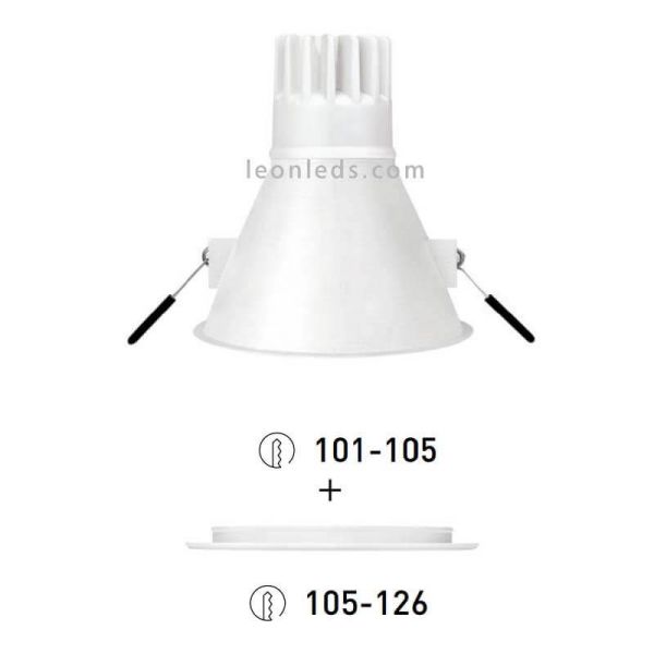 Swap Arkos Light LED Empotrable de diseño 5W talla XL grande Blanco Naranja Doardo Gris metalizado Negro mate | LeonLeds