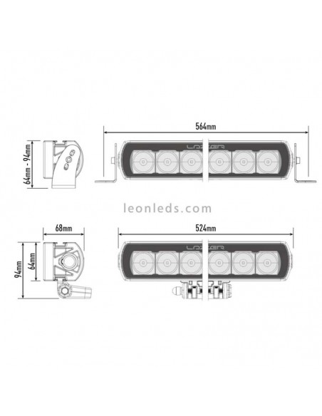 Barra de LED Lazer Lamps ST12 Evolution Homologada para Vehículos 4X4 y Camiones 144 Watios de potencia Negra | LeonLeds