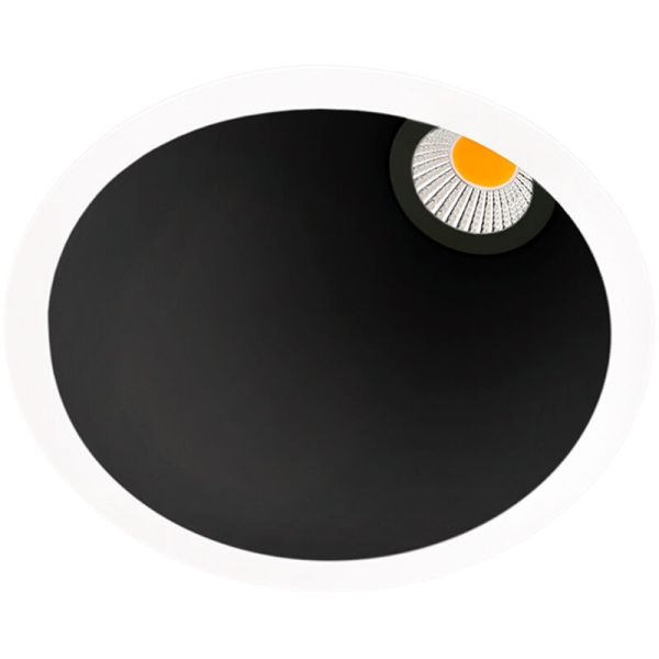 Downlight Swap M Assimétrico Preto e Branco LED 5W Embutido by ArkosLight | LeonLeds