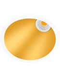Downlight Swap M Assimétrico Dourado e Branco LED 5W Embutido by ArkosLight | LeonLeds