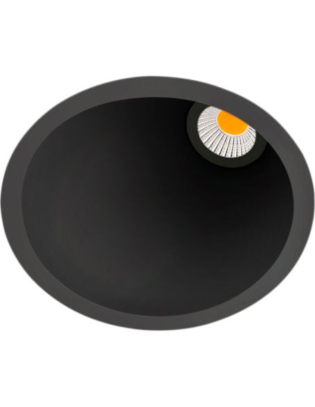 Downlight Swap M Assimétrico Preto LED 5W Embutido by ArkosLight | LeonLeds